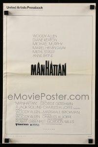 7s350 MANHATTAN pressbook 1979 Woody Allen & Diane Keaton, New York City classic!