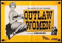 7s405 OUTLAW WOMEN pressbook 1952 cheating women, seductive women, savage women, six gun sirens!