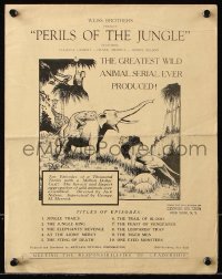7s413 PERILS OF THE JUNGLE pressbook 1927 all the poster images from this lost film, rare!