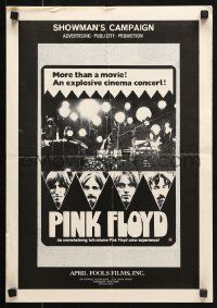 7s419 PINK FLOYD pressbook 1974 an explosive rock & roll cinema concert in Pompeii!