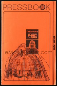 7s424 PLANET OF THE APES pressbook 1968 Charlton Heston, Linda Harrison, classic sci-fi!
