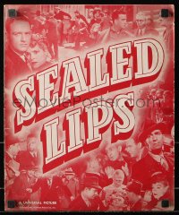 7s482 SEALED LIPS pressbook 1941 John Litel, William Gargan, master criminal or missing citizen!
