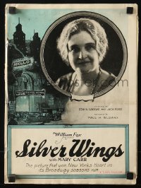 7s490 SILVER WINGS pressbook 1922 Mary Carr in the Broadway hit, directed by John Ford!