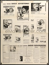 7s038 STRAIT-JACKET pressbook supplement 1964 ax murderer Joan Crawford, directed by William Castle!