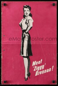 7s533 THAT BRENNAN GIRL pressbook 1946 art of James Dunn & sexy Mona Freeman as Ziggy!