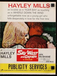 7s012 GYPSY GIRL English pressbook 1966 Hayley Mills, Ian McShane, John Mills, Sky West & Crooked!