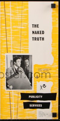 7s036 YOUR PAST IS SHOWING English pressbook 1957 Peter Sellers in disguise, The Naked Truth!