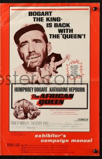 7s054 AFRICAN QUEEN pressbook R1968 Humphrey Bogart & Katharine Hepburn, directed by John Huston!