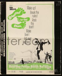 7s075 BAREFOOT IN THE PARK pressbook 1967 McGinnis art of Robert Redford & sexy Jane Fonda!