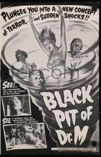 7s102 BLACK PIT OF DR. M pressbook 1961 plunges you into a new concept of terror and sudden shocks!