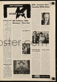 7s144 CITIZEN KANE pressbook R1956 Orson Welles' masterpiece is still a big hit at the box office!