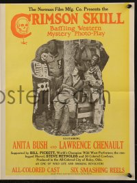 7s154 CRIMSON SKULL pressbook 1921 colored cowboys Anita Bush & Lawrence Chenault, lost film!