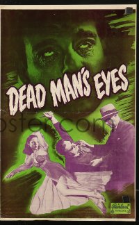 7s160 DEAD MAN'S EYES pressbook R1950 Lon Chaney Jr., sexy Acquanetta as the sister of Satan!
