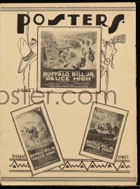 7s172 DEUCE HIGH pressbook 1926 cowboy Jay Wilsey as Buffalo Bill Jr. in a thunderbolt thriller!