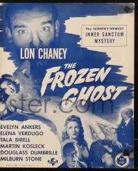 7s227 FROZEN GHOST pressbook 1944 Lon Chaney Jr, Evelyn Ankers, the newest Inner Sanctum Mystery