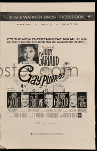 7s229 GAY PURR-EE pressbook 1962 Judy Garland, Robert Goulet, Red Buttons, cartoon cats!