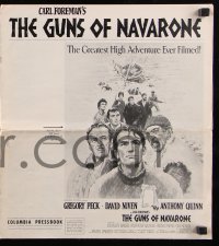 7s255 GUNS OF NAVARONE pressbook 1961 Gregory Peck, David Niven & Anthony Quinn by Howard Terpning!