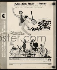 7s258 HALF A SIXPENCE pressbook 1968 McGinnis art of Tommy Steele with banjo, from H.G. Wells novel!