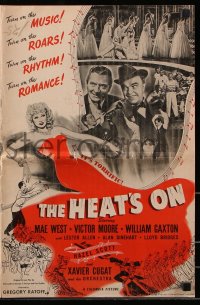 7s265 HEAT'S ON pressbook 1943 Mae West musical comedy, Victor Moore, heatwave of laughs & rhythm!