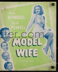 7s364 MODEL WIFE pressbook 1941 full-length Joan Blondell in sexy outfit with Dick Powell!