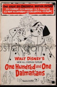 7s402 ONE HUNDRED & ONE DALMATIANS pressbook 1961 most classic Walt Disney canine family cartoon!