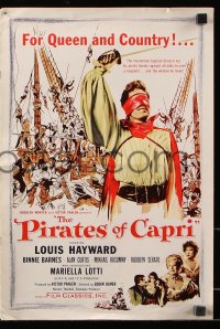 7s421 PIRATES OF CAPRI pressbook 1949 Edgar Ulmer, Louis Hayward fights for his Queen and country!