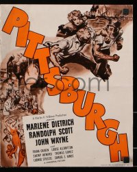7s422 PITTSBURGH pressbook 1942 John Wayne, Marlene Dietrich, Randolph Scott, rare!