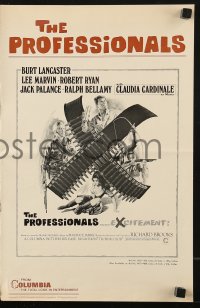 7s436 PROFESSIONALS pressbook 1966 Burt Lancaster, Lee Marvin, Claudia Cardinale, Howard Terpning art!