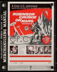 7s460 ROBINSON CRUSOE ON MARS pressbook 1964 art of Paul Mantee & his man Friday Victor Lundin!
