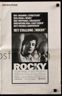 7s462 ROCKY pressbook 1977 boxer Sylvester Stallone, Talia Shire, boxing classic!