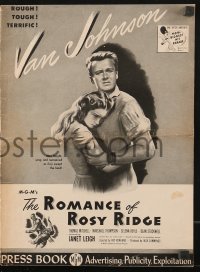 7s464 ROMANCE OF ROSY RIDGE pressbook 1947 artwork of Janet Leigh snuggling up with Van Johnson!