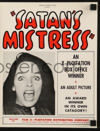 7s473 SATAN'S MISTRESS pressbook 1966 Satan's Mistress, sexy award an winner in its own category!