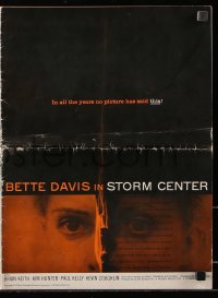 7s511 STORM CENTER pressbook 1956 Bette Davis, Saul Bass design on the cover & on posters!