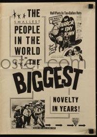 7s531 TERROR OF TINY TOWN pressbook R1942 Jed Buell's Midgets in 10 gallon hats, wild & beyond rare!