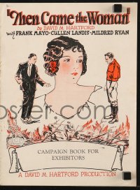 7s536 THEN CAME THE WOMAN pressbook 1926 art of Mildred Ryan between Frank Mayo & Cullen Landis!