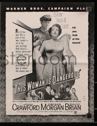 7s541 THIS WOMAN IS DANGEROUS pressbook 1952 Joan Crawford was part Ritz, part racket, all exciting!