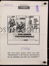7s547 THUNDERBALL pressbook 1965 art of Sean Connery as James Bond by Robert McGinnis!