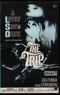 7s558 TRIP pressbook 1967 AIP, written by Jack Nicholson, LSD, wild sexy psychedelic drug image!