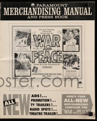 7s581 WAR & PEACE pressbook R1963 art of Audrey Hepburn, Henry Fonda & Mel Ferrer, Leo Tolstoy epic!