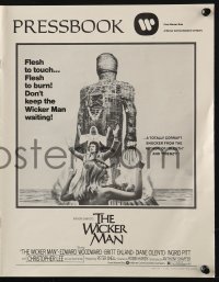 7s591 WICKER MAN pressbook 1974 Christopher Lee, Britt Ekland, cult horror classic!
