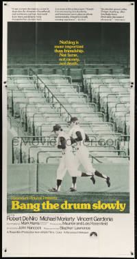 7t177 BANG THE DRUM SLOWLY int'l 3sh 1973 Robert De Niro, New York Yankees baseball stadium!