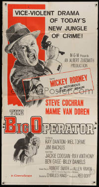 7t183 BIG OPERATOR 3sh 1959 art of angry Mickey Rooney, sexy Mamie Van Doren!