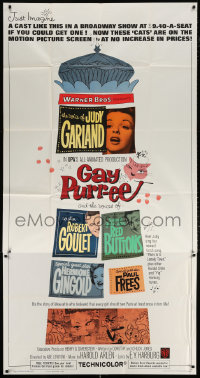 7t230 GAY PURR-EE 3sh 1962 Judy Garland, Robert Goulet, Red Buttons, cartoon cats!