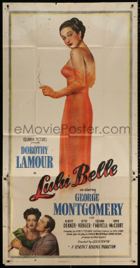 7t277 LULU BELLE 3sh 1948 full-length art of sexy smoking Dorothy Lamour & with George Montgomery!