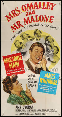 7t289 MRS. O'MALLEY & MR. MALONE 3sh 1951 Marjorie Main & Whitmore tickle the nation's funny bone!