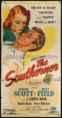 7t336 SOUTHERNER 3sh 1945 Jean Renoir, Zachary Scott fought temptation for pretty Betty Field!