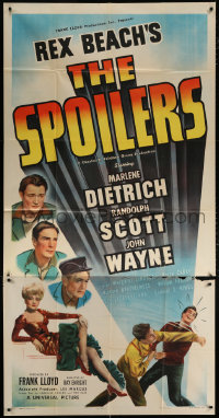 7t339 SPOILERS 3sh 1942 Marlene Dietrich, John Wayne, Randolph Scott, Rex Beach, very rare!