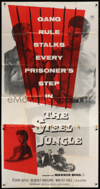 7t343 STEEL JUNGLE 3sh 1956 violence-makers, vengeance-takers & killer-crews behind bars!