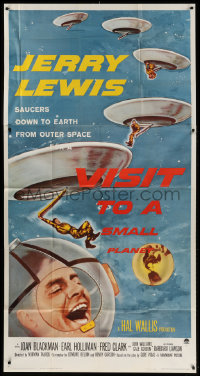 7t369 VISIT TO A SMALL PLANET 3sh 1960 wacky alien Jerry Lewis saucers down to Earth from space!