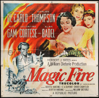 7t081 MAGIC FIRE 6sh 1955 William Dieterle, art of Yvonne De Carlo & Alan Badel as Richard Wagner!
